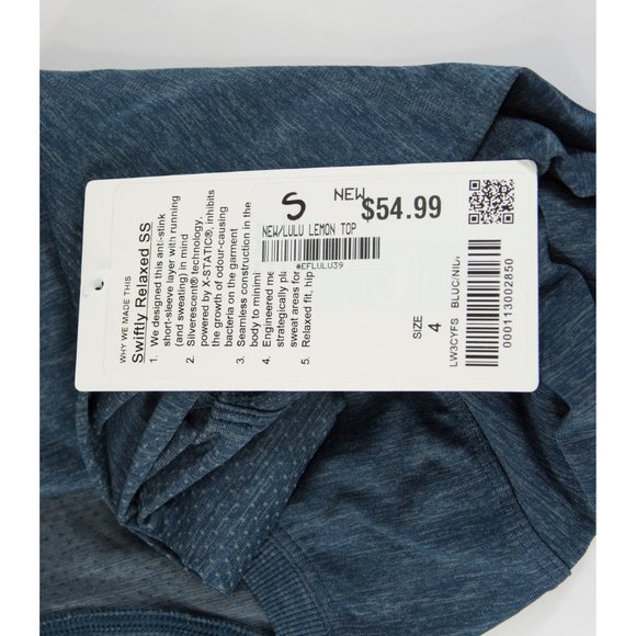 Lululemon Blue Swiftly Relaxed Short Sleeve Top 4 - Picture 4 of 5